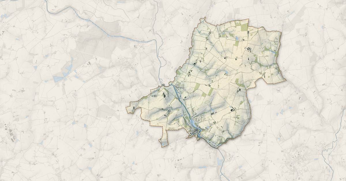 Portrait cartographique de Rohan : relief, eau, forêts, bâti et voies, calculés à partir des données de l'IGN