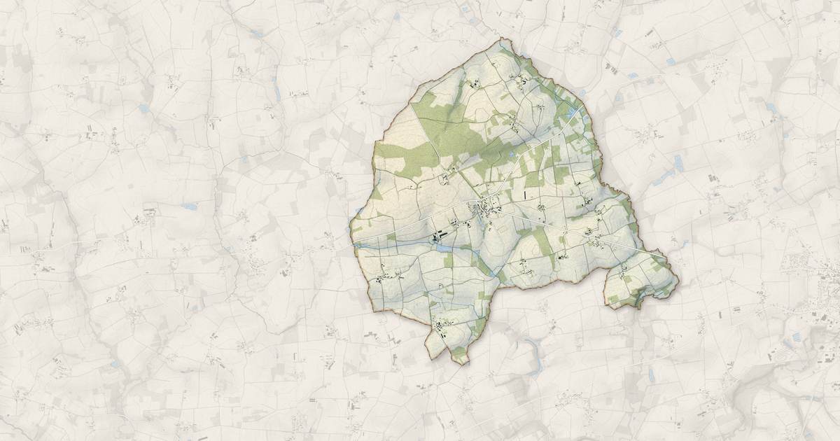 Portrait cartographique de Saint-Brieuc-de-Mauron : relief, eau, forêts, bâti et voies, calculés à partir des données de l'IGN