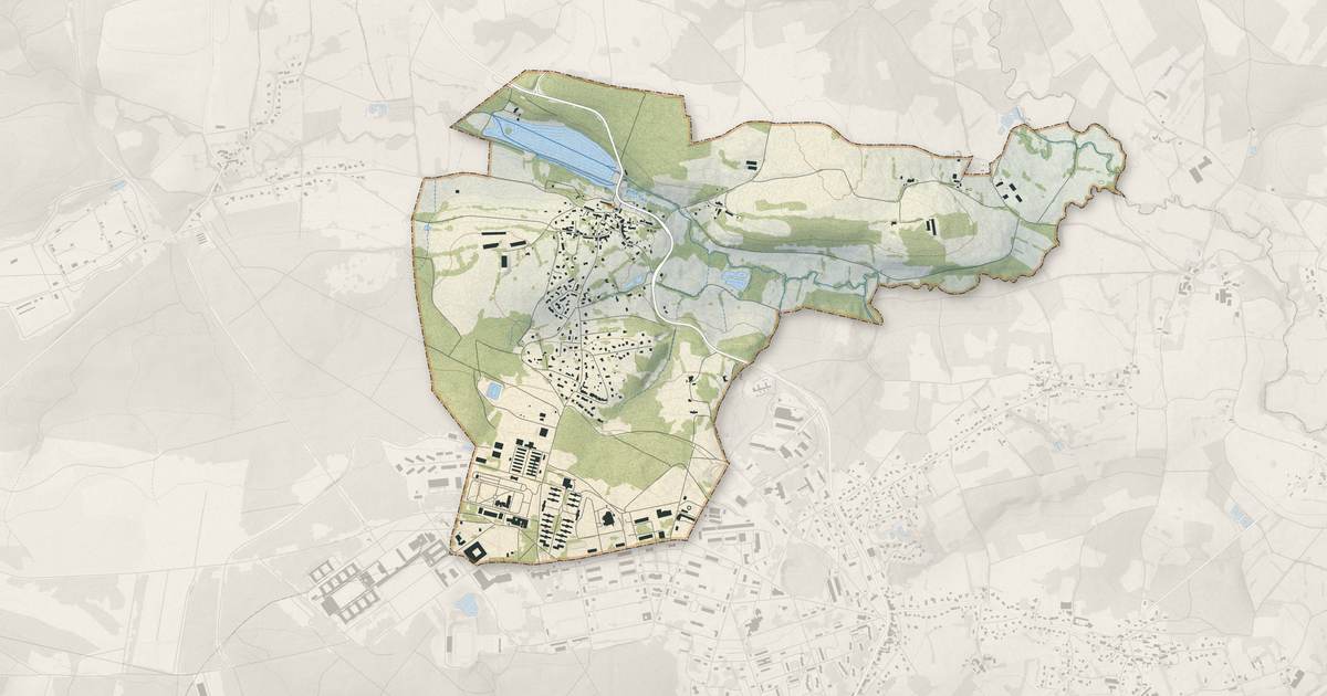 Portrait cartographique de Saint-Malo-de-Beignon : relief, eau, forêts, bâti et voies, calculés à partir des données de l'IGN