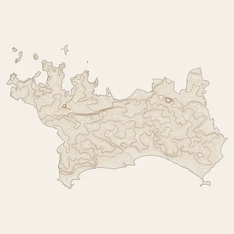Sarzeau : courbes de niveau