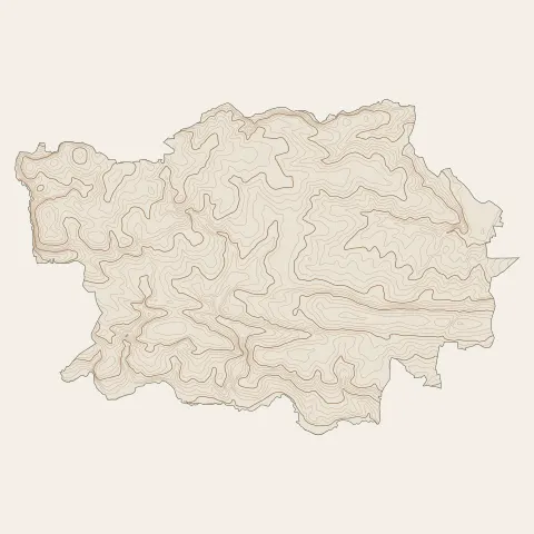 Sérent : courbes de niveau