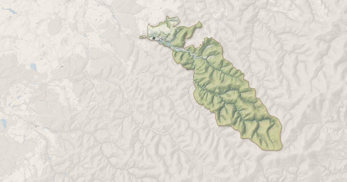 Portrait cartographique de Abreschviller : relief, eau, forêts, bâti et voies, calculés à partir des données de l'IGN