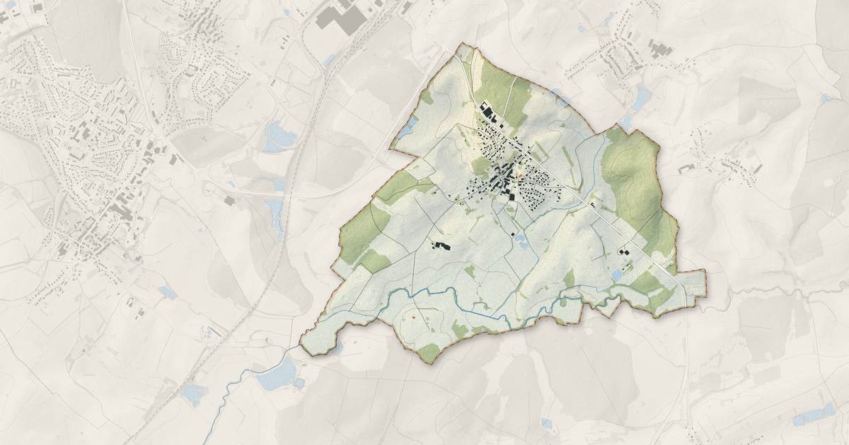 Portrait cartographique de Altviller : relief, eau, forêts, bâti et voies, calculés à partir des données de l'IGN