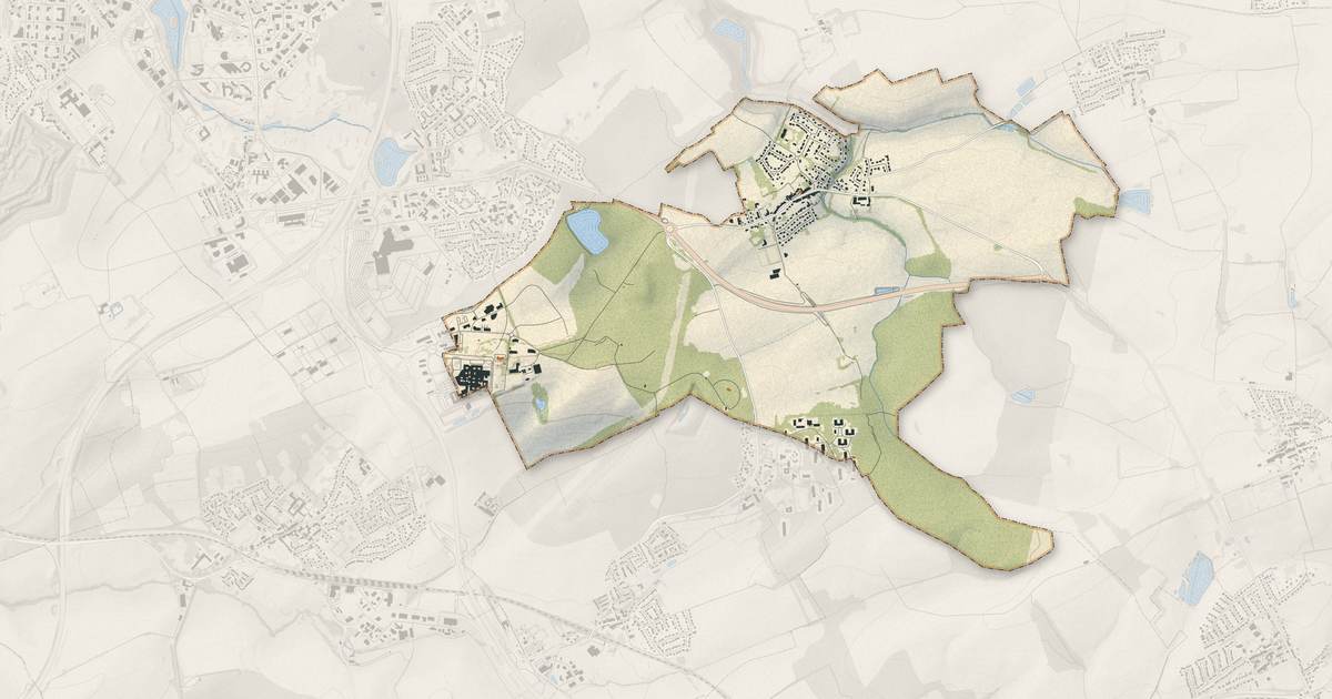 Portrait cartographique de Ars-Laquenexy : relief, eau, forêts, bâti et voies, calculés à partir des données de l'IGN