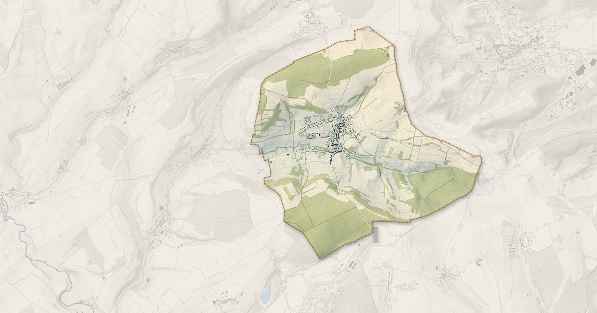 Portrait cartographique de Bambiderstroff : relief, eau, forêts, bâti et voies, calculés à partir des données de l'IGN
