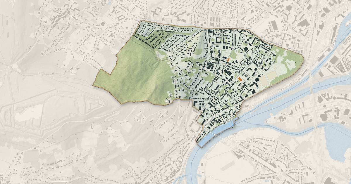 Portrait cartographique de Le Ban-Saint-Martin : relief, eau, forêts, bâti et voies, calculés à partir des données de l'IGN