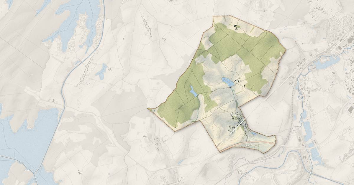 Portrait cartographique de Bébing : relief, eau, forêts, bâti et voies, calculés à partir des données de l'IGN