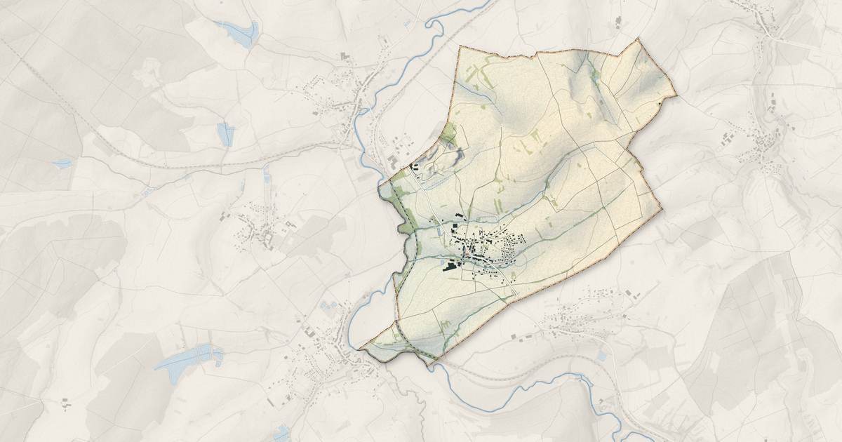 Portrait cartographique de Bettborn : relief, eau, forêts, bâti et voies, calculés à partir des données de l'IGN