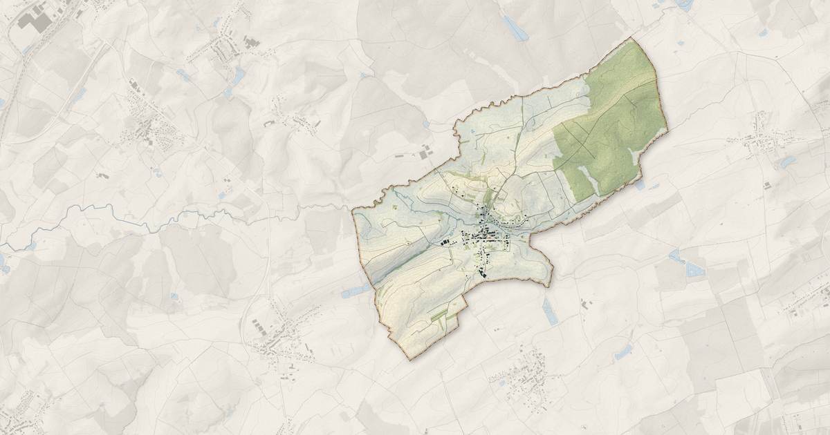 Portrait cartographique de Biding : relief, eau, forêts, bâti et voies, calculés à partir des données de l'IGN