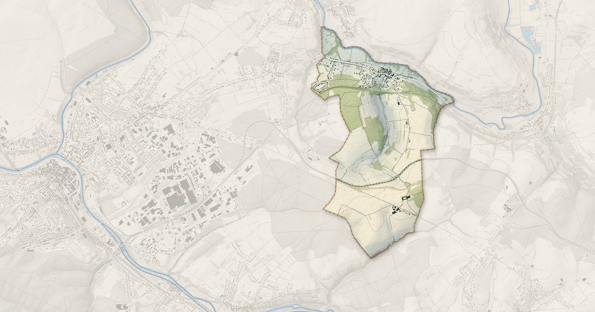 Portrait cartographique de Blies-Ébersing : relief, eau, forêts, bâti et voies, calculés à partir des données de l'IGN