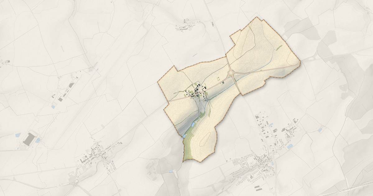 Portrait cartographique de Buchy : relief, eau, forêts, bâti et voies, calculés à partir des données de l'IGN