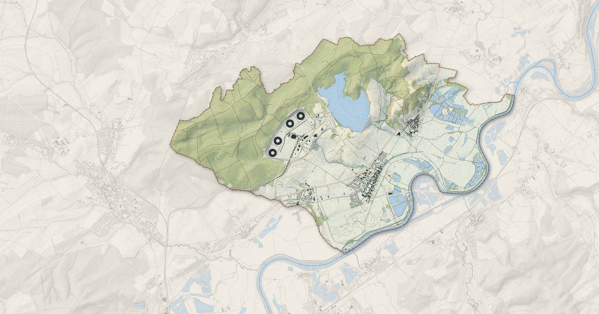 Portrait cartographique de Cattenom : relief, eau, forêts, bâti et voies, calculés à partir des données de l'IGN