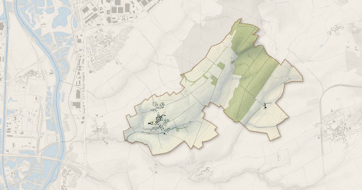Portrait cartographique de Chailly-lès-Ennery : relief, eau, forêts, bâti et voies, calculés à partir des données de l'IGN