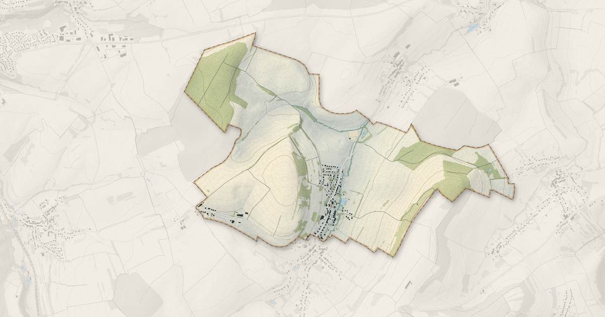 Portrait cartographique de Château-Rouge : relief, eau, forêts, bâti et voies, calculés à partir des données de l'IGN