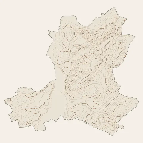 Courcelles-Chaussy : courbes de niveau