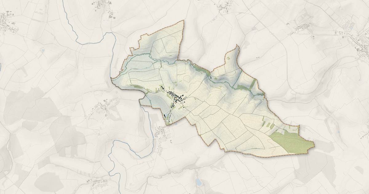 Portrait cartographique de Craincourt : relief, eau, forêts, bâti et voies, calculés à partir des données de l'IGN