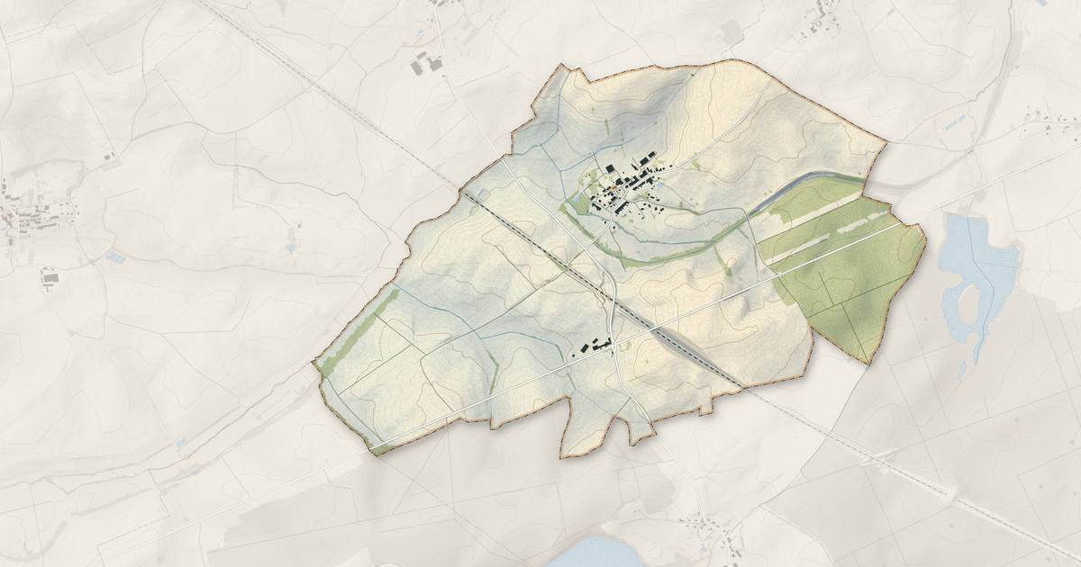 Portrait cartographique de Cutting : relief, eau, forêts, bâti et voies, calculés à partir des données de l'IGN