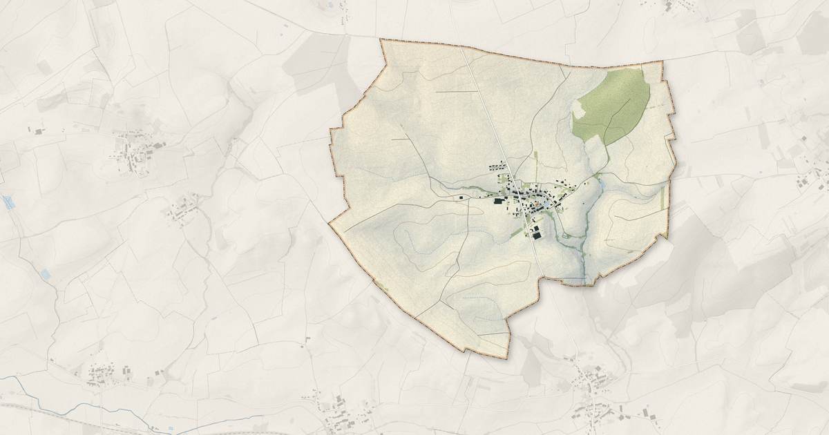 Portrait cartographique de Eincheville : relief, eau, forêts, bâti et voies, calculés à partir des données de l'IGN