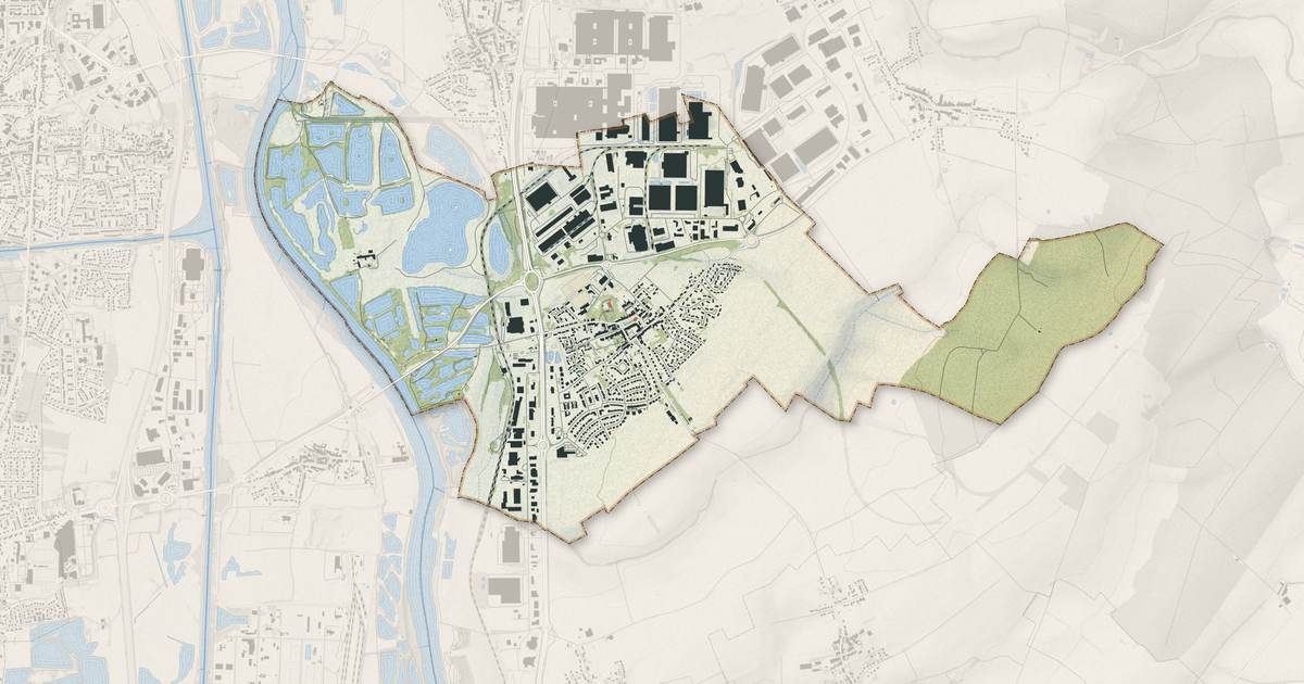 Portrait cartographique de Ennery : relief, eau, forêts, bâti et voies, calculés à partir des données de l'IGN