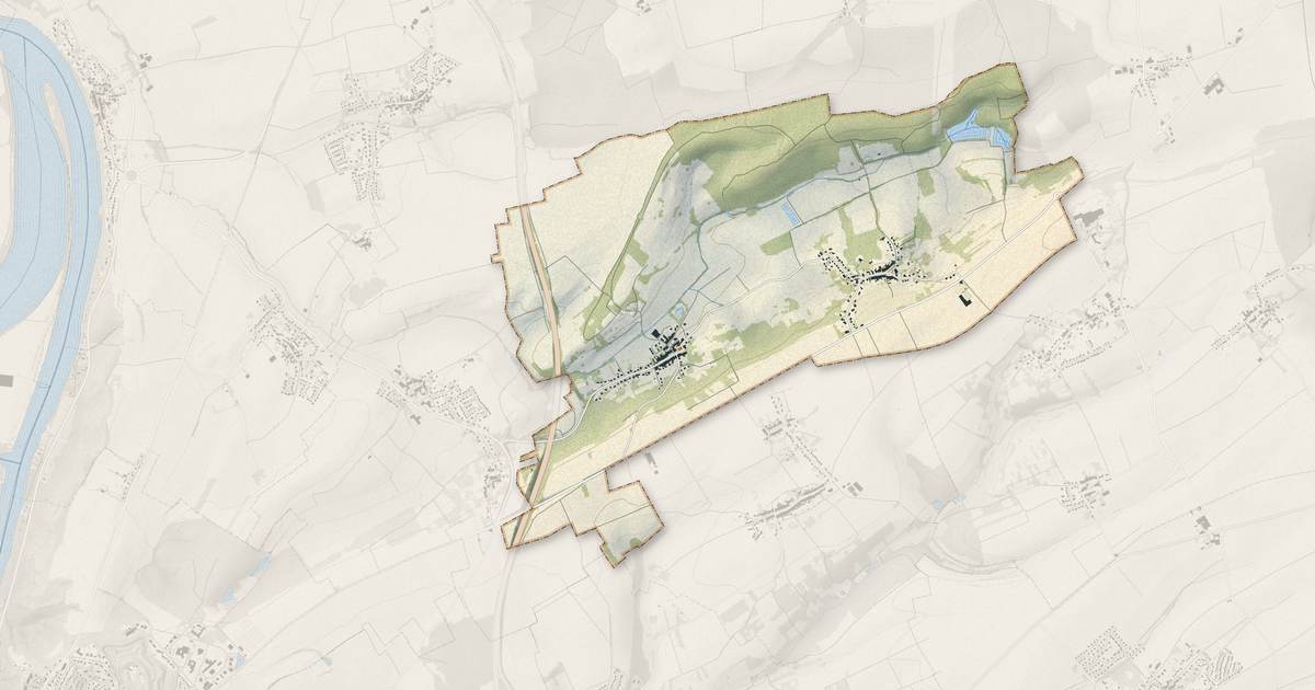 Portrait cartographique de Failly : relief, eau, forêts, bâti et voies, calculés à partir des données de l'IGN