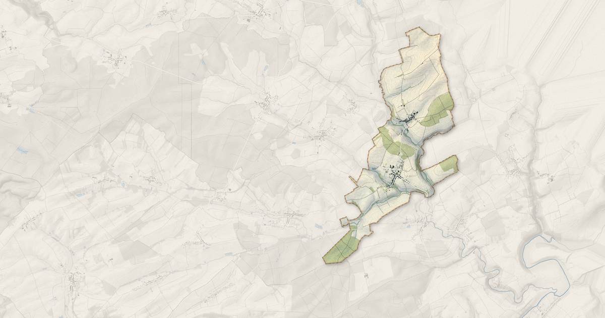 Portrait cartographique de Flastroff : relief, eau, forêts, bâti et voies, calculés à partir des données de l'IGN