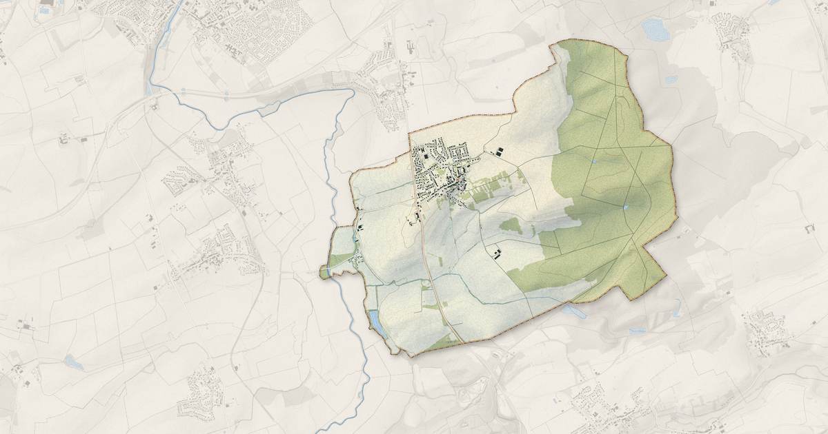 Portrait cartographique de Fleury : relief, eau, forêts, bâti et voies, calculés à partir des données de l'IGN