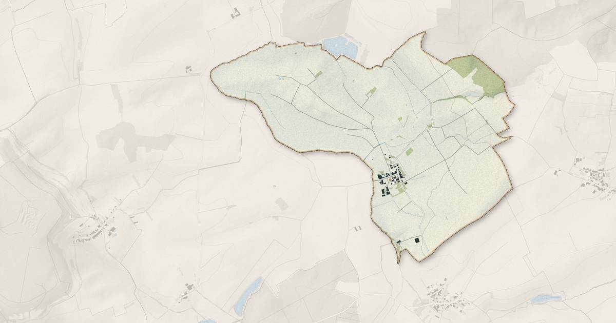 Portrait cartographique de Frémery : relief, eau, forêts, bâti et voies, calculés à partir des données de l'IGN