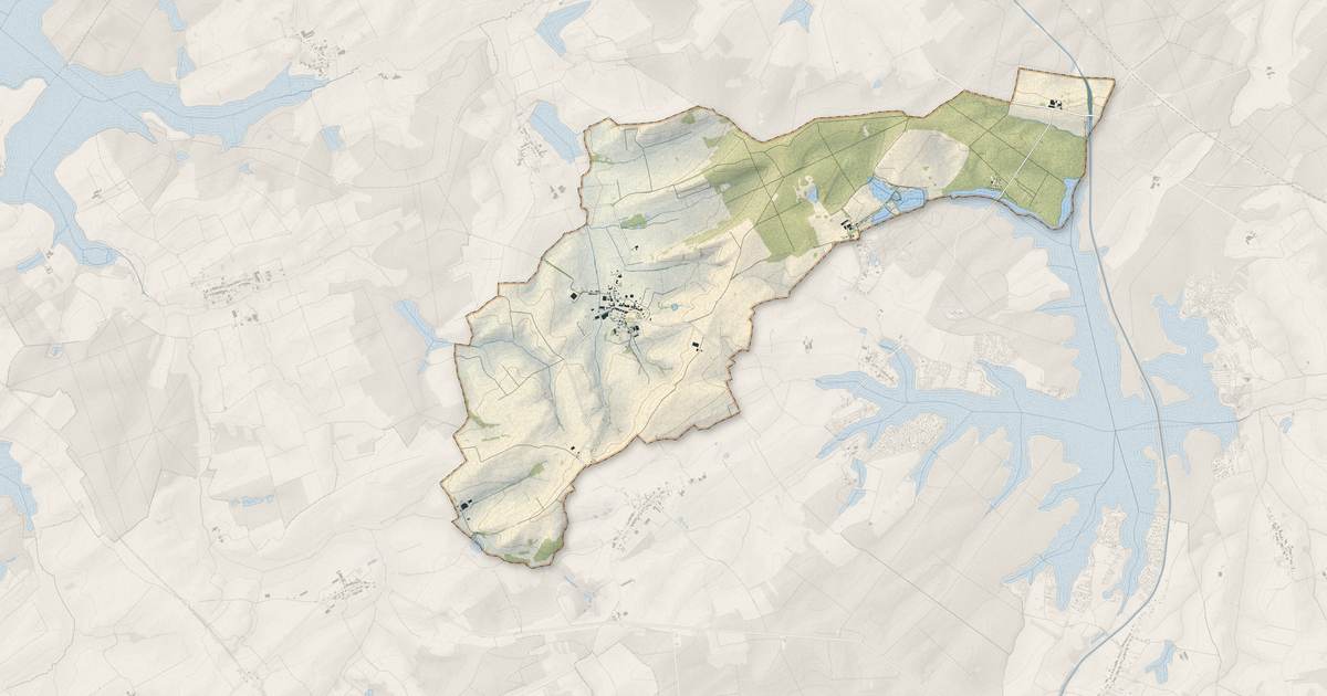 Portrait cartographique de Fribourg : relief, eau, forêts, bâti et voies, calculés à partir des données de l'IGN
