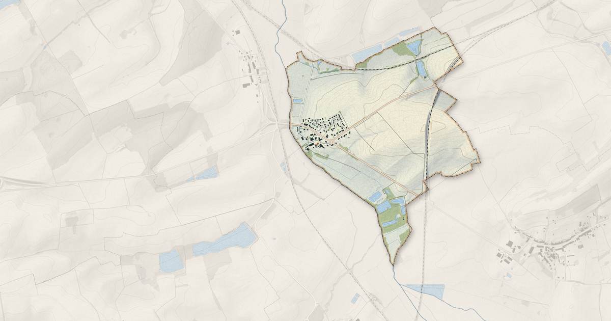 Portrait cartographique de Han-sur-Nied : relief, eau, forêts, bâti et voies, calculés à partir des données de l'IGN