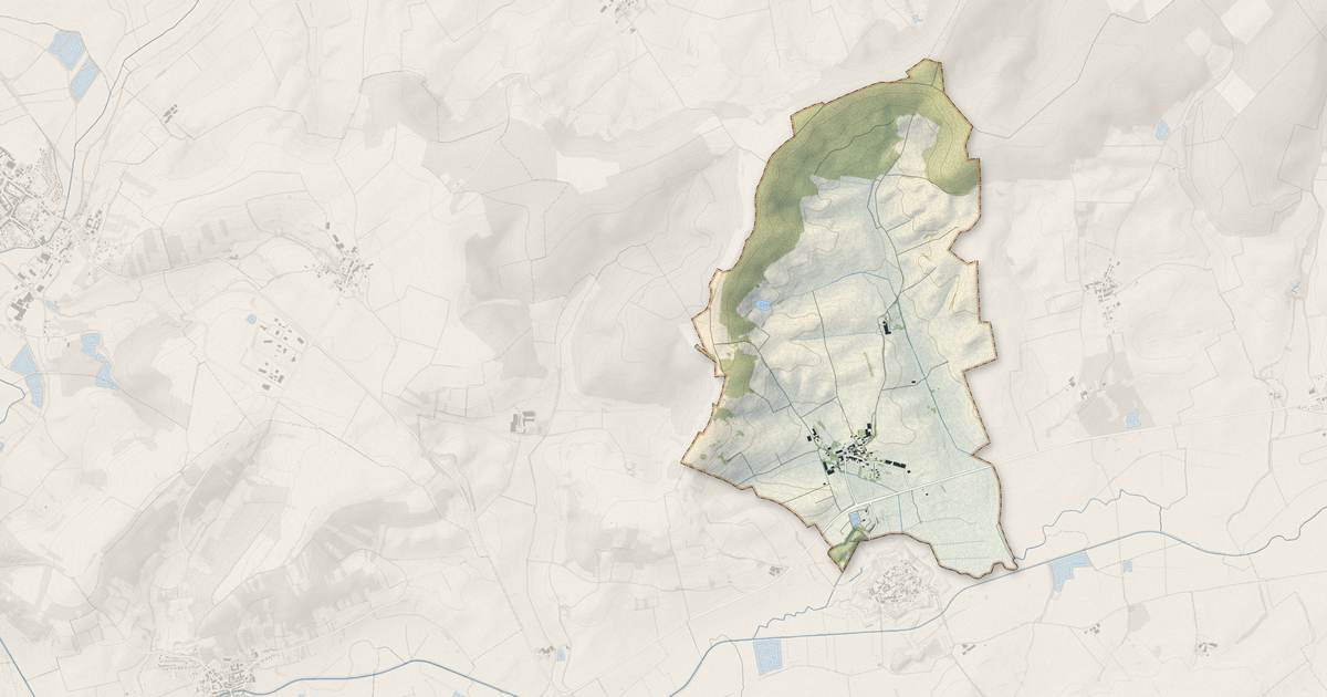 Portrait cartographique de Haraucourt-sur-Seille : relief, eau, forêts, bâti et voies, calculés à partir des données de l'IGN