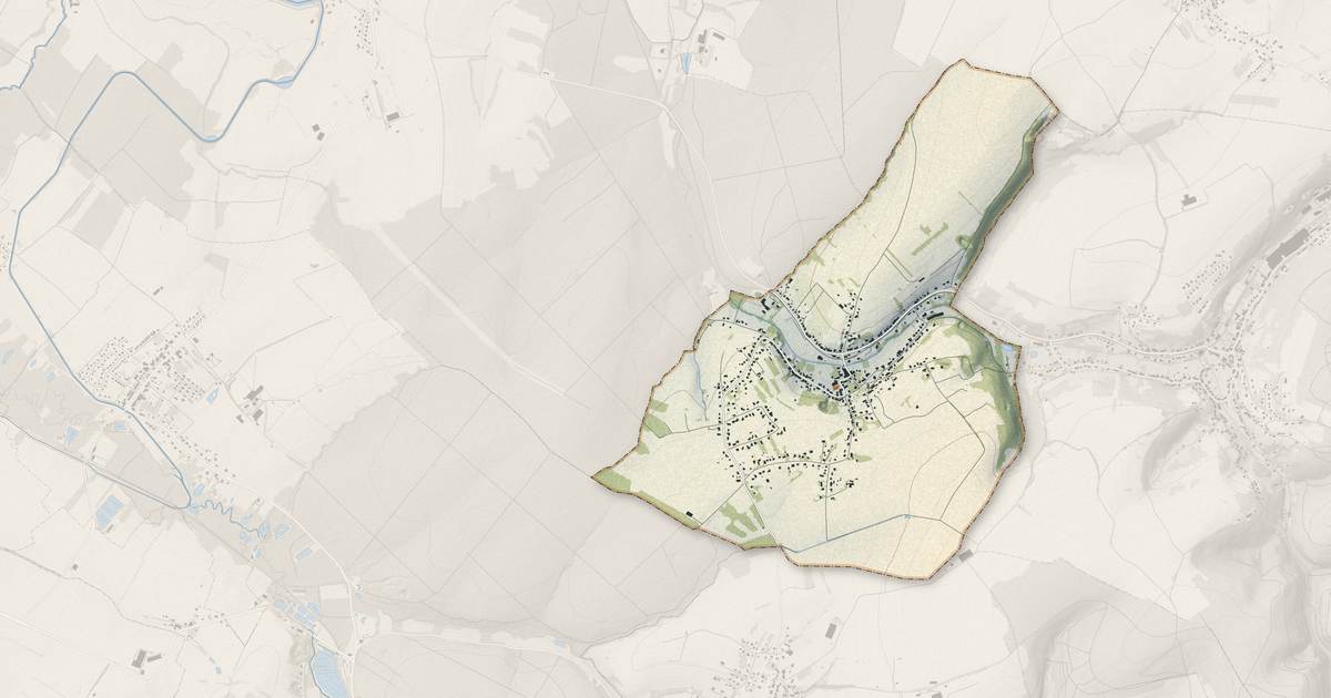 Portrait cartographique de Hartzviller : relief, eau, forêts, bâti et voies, calculés à partir des données de l'IGN