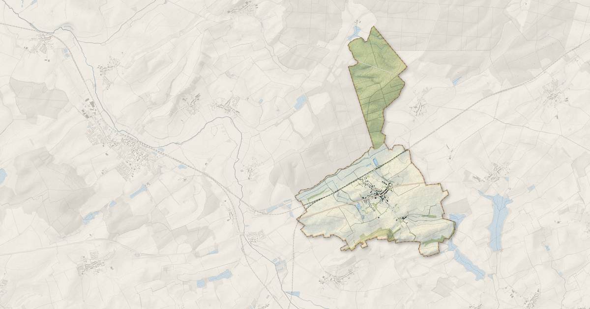 Portrait cartographique de Herny : relief, eau, forêts, bâti et voies, calculés à partir des données de l'IGN