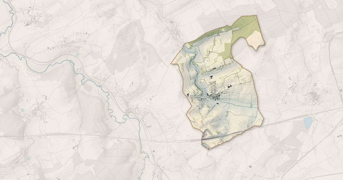 Portrait cartographique de Hilbesheim : relief, eau, forêts, bâti et voies, calculés à partir des données de l'IGN