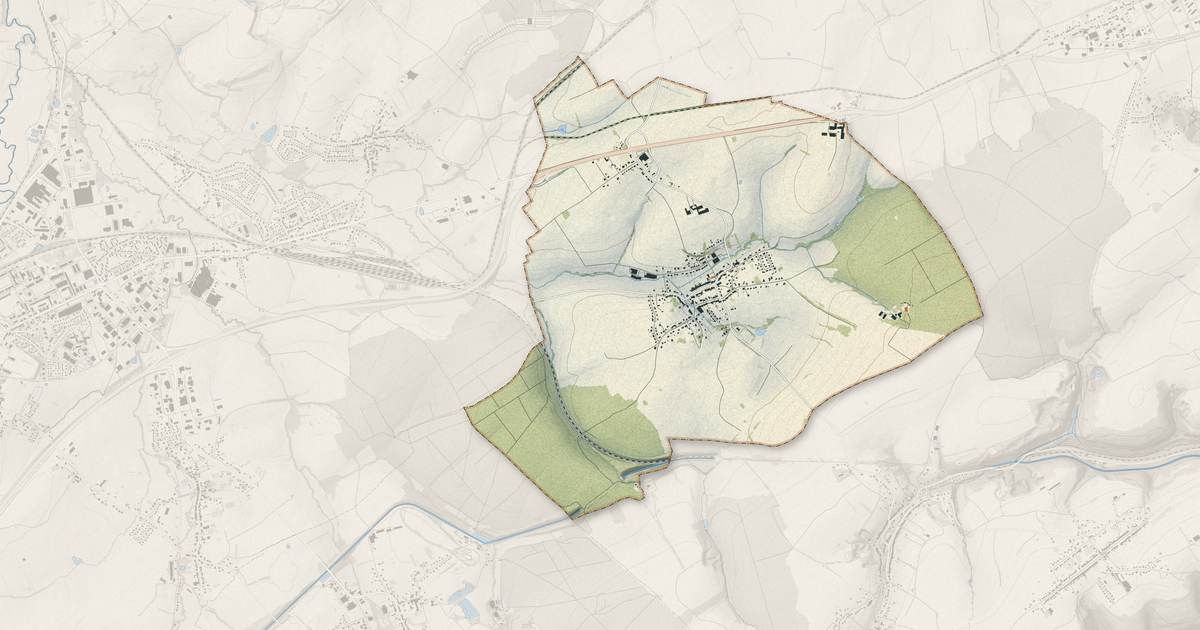 Portrait cartographique de Hommarting : relief, eau, forêts, bâti et voies, calculés à partir des données de l'IGN