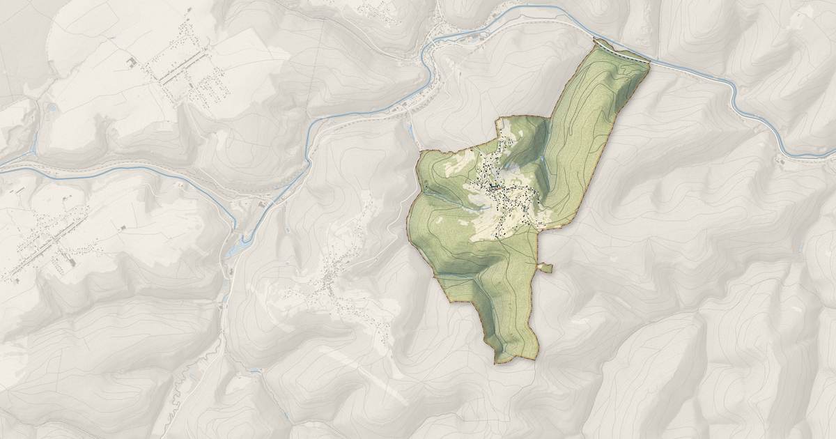 Portrait cartographique de Hultehouse : relief, eau, forêts, bâti et voies, calculés à partir des données de l'IGN