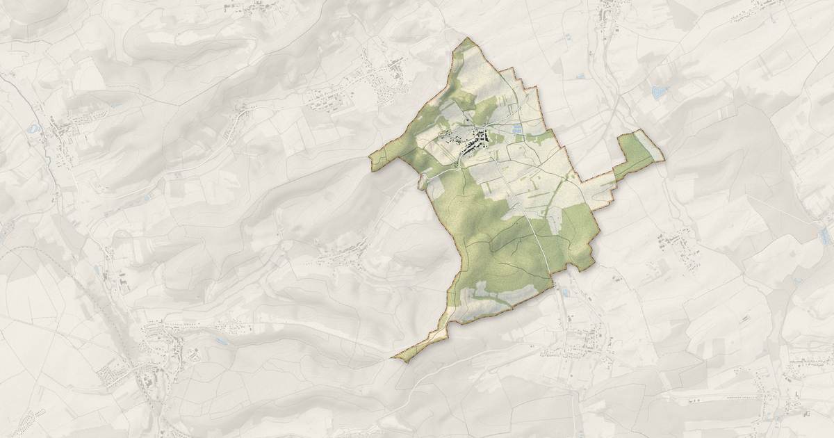 Portrait cartographique de Kemplich : relief, eau, forêts, bâti et voies, calculés à partir des données de l'IGN