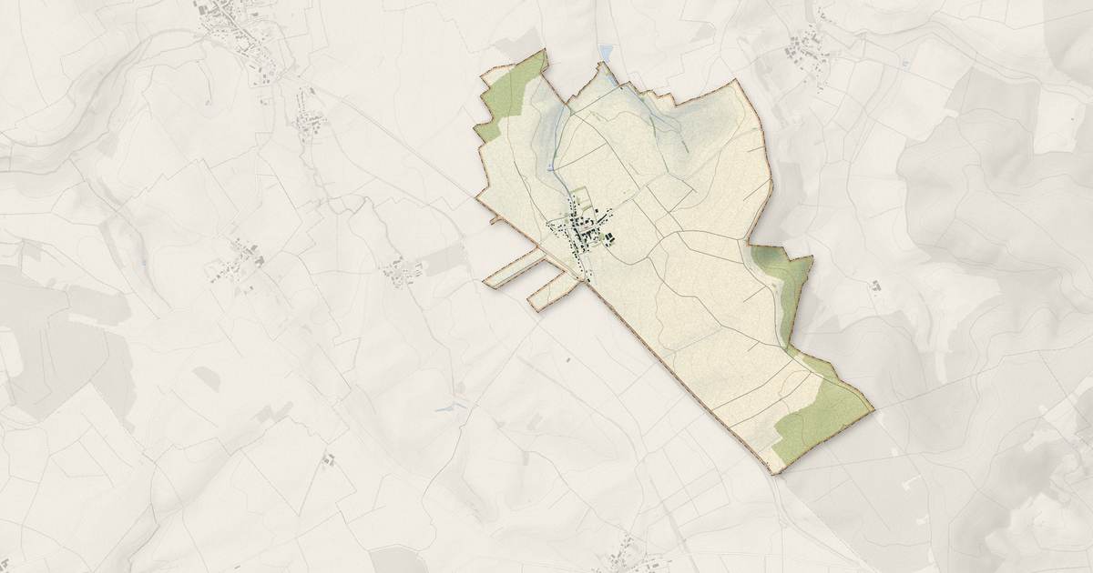 Portrait cartographique de Laneuveville-en-Saulnois : relief, eau, forêts, bâti et voies, calculés à partir des données de l'IGN