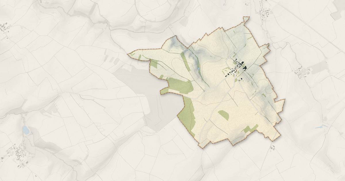 Portrait cartographique de Lemoncourt : relief, eau, forêts, bâti et voies, calculés à partir des données de l'IGN