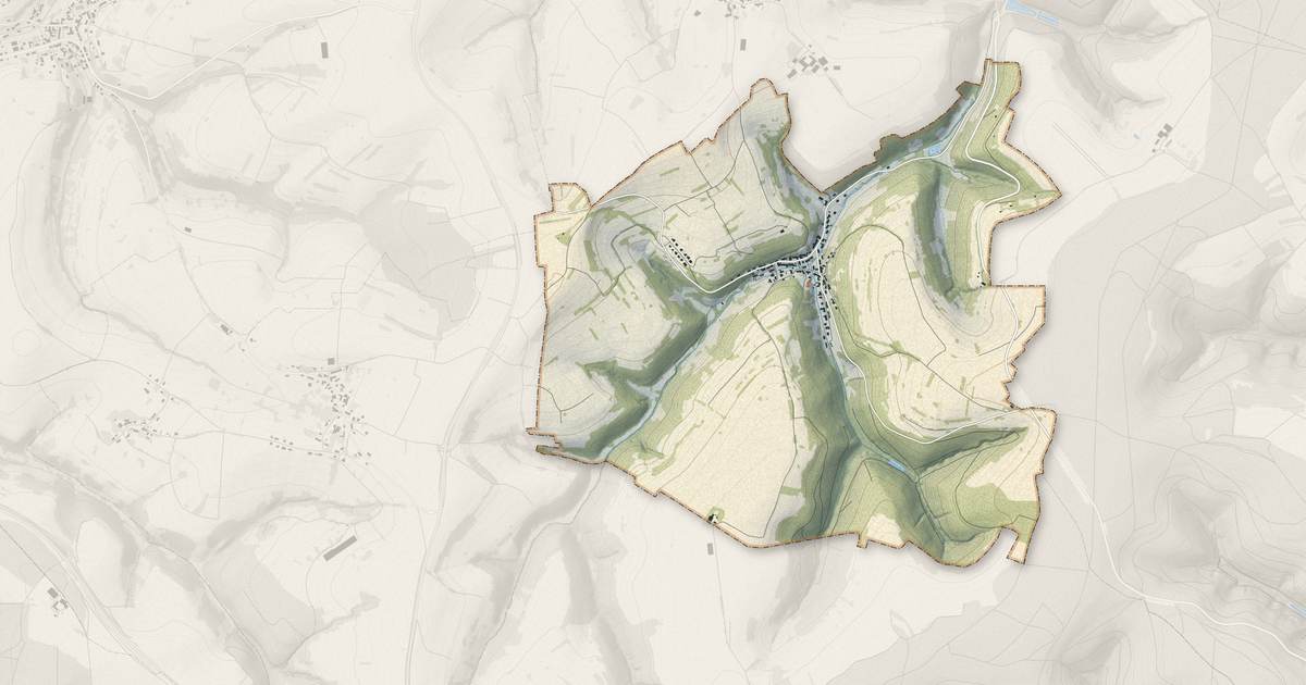 Portrait cartographique de Lengelsheim : relief, eau, forêts, bâti et voies, calculés à partir des données de l'IGN