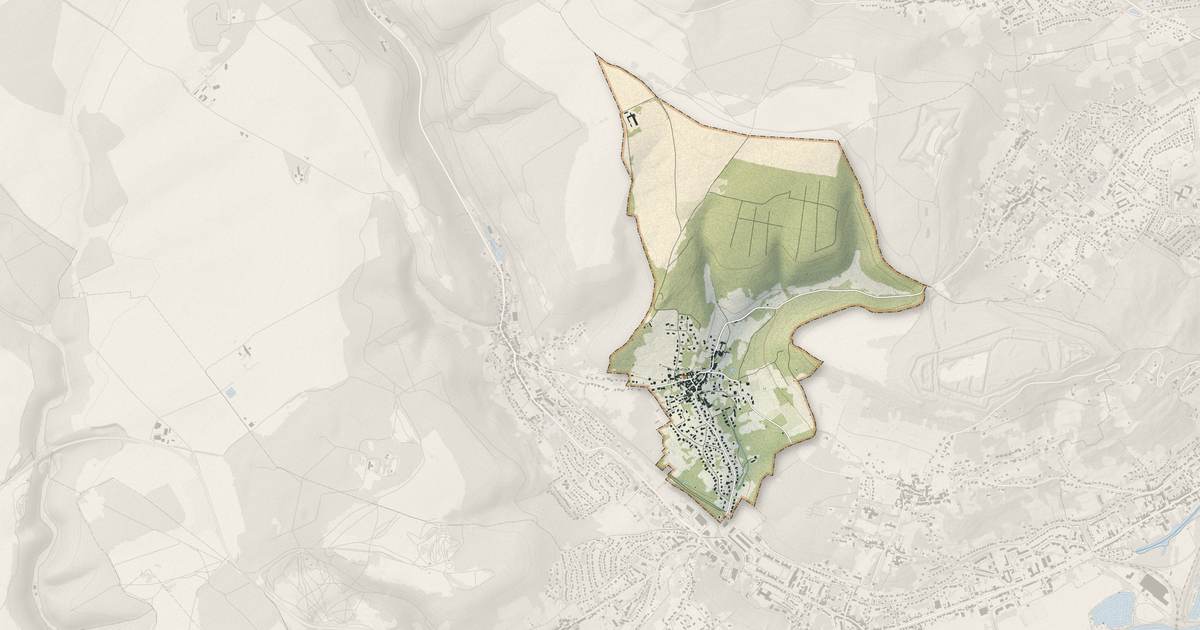 Portrait cartographique de Lessy : relief, eau, forêts, bâti et voies, calculés à partir des données de l'IGN