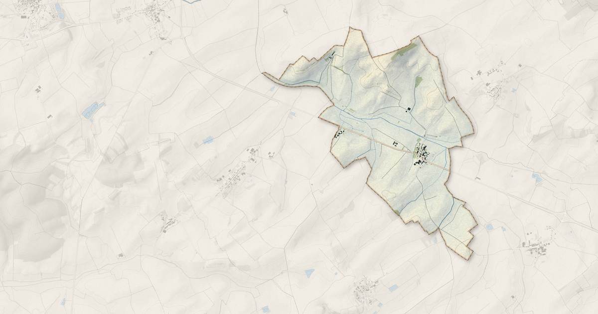 Portrait cartographique de Lezey : relief, eau, forêts, bâti et voies, calculés à partir des données de l'IGN