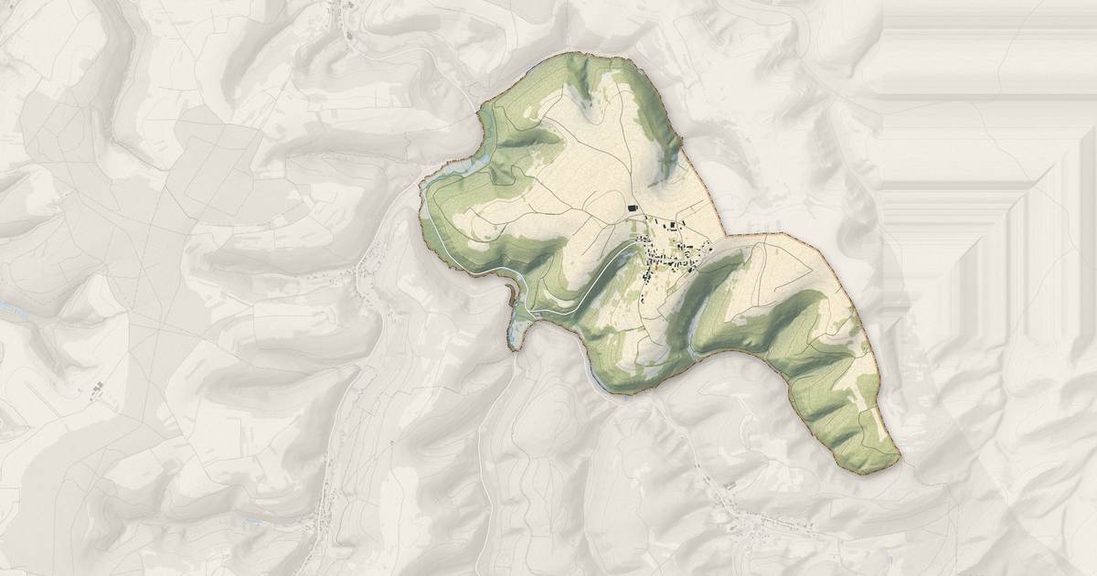 Portrait cartographique de Liederschiedt : relief, eau, forêts, bâti et voies, calculés à partir des données de l'IGN