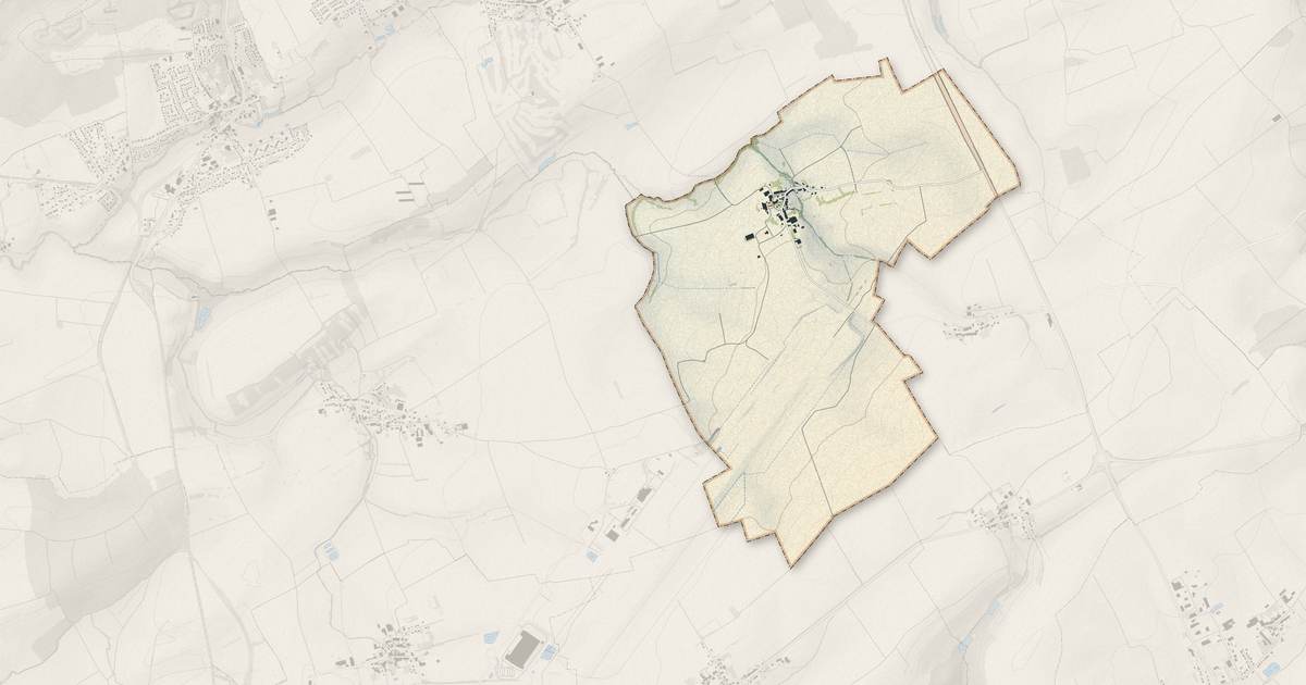 Portrait cartographique de Liéhon : relief, eau, forêts, bâti et voies, calculés à partir des données de l'IGN