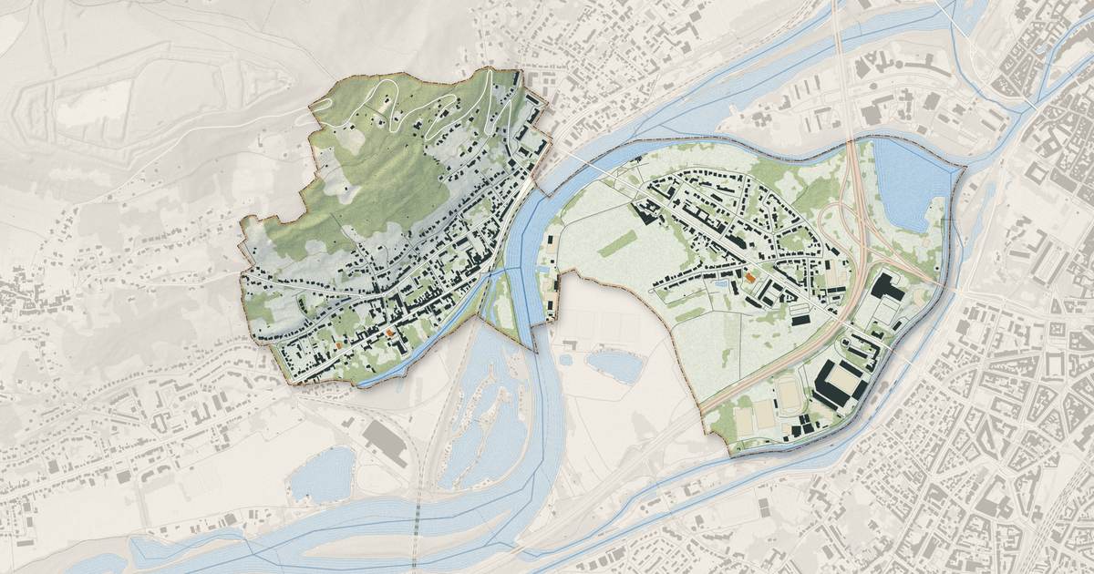 Portrait cartographique de Longeville-lès-Metz : relief, eau, forêts, bâti et voies, calculés à partir des données de l'IGN