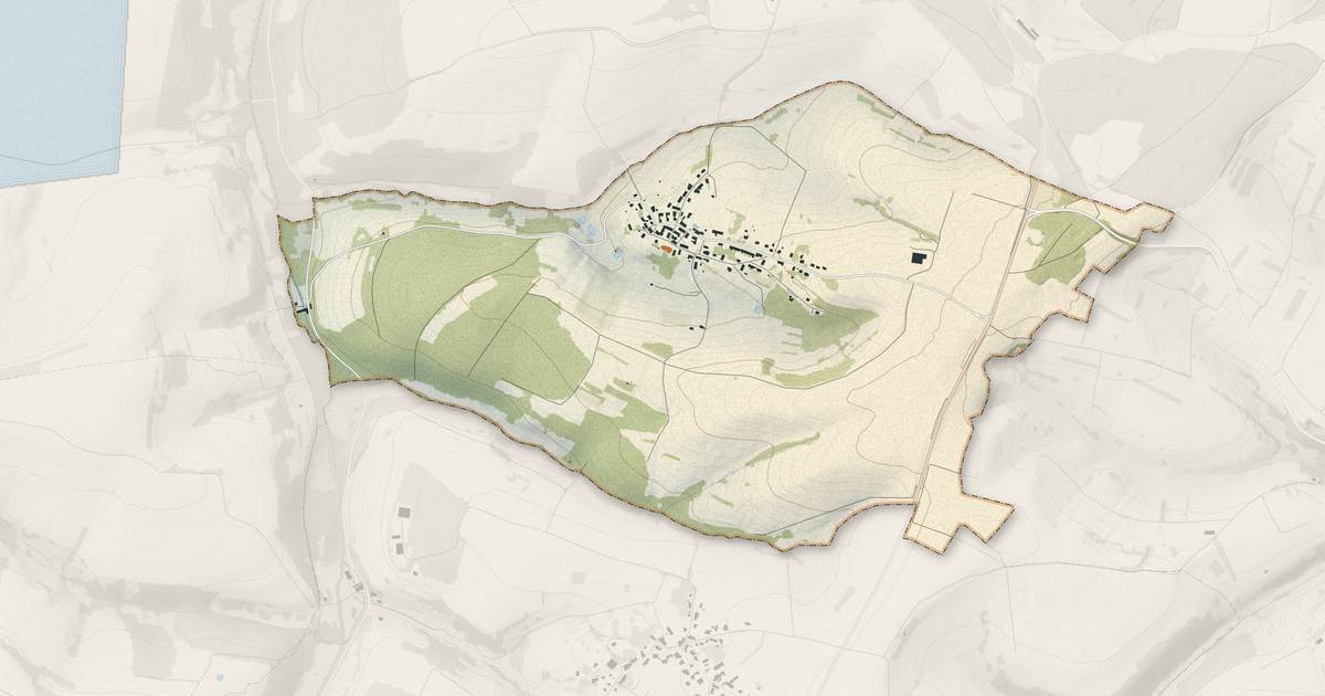 Portrait cartographique de Loutzviller : relief, eau, forêts, bâti et voies, calculés à partir des données de l'IGN