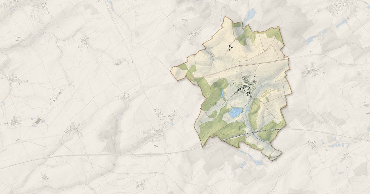 Portrait cartographique de Luppy : relief, eau, forêts, bâti et voies, calculés à partir des données de l'IGN