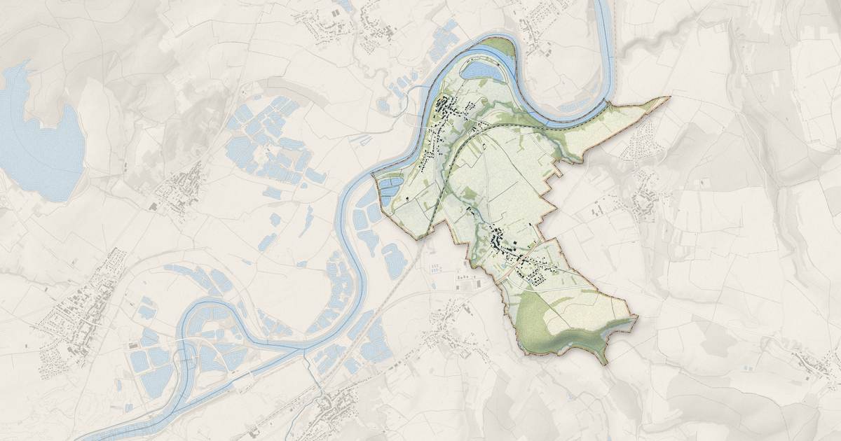 Portrait cartographique de Malling : relief, eau, forêts, bâti et voies, calculés à partir des données de l'IGN