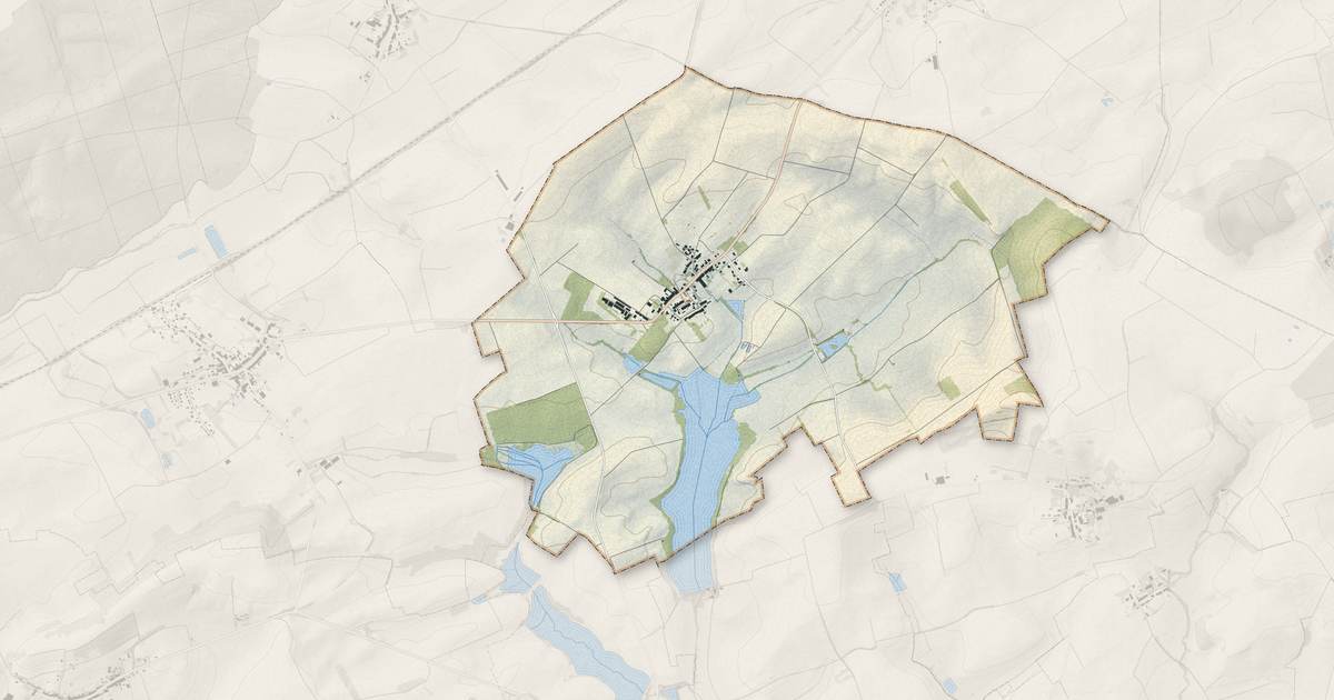 Portrait cartographique de Many : relief, eau, forêts, bâti et voies, calculés à partir des données de l'IGN