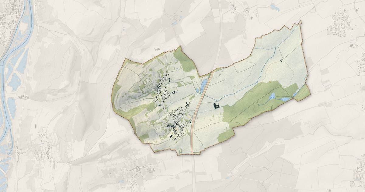 Portrait cartographique de Marieulles : relief, eau, forêts, bâti et voies, calculés à partir des données de l'IGN
