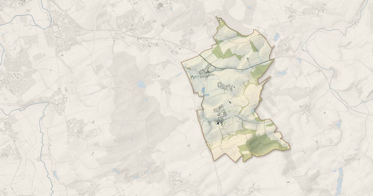 Portrait cartographique de Mécleuves : relief, eau, forêts, bâti et voies, calculés à partir des données de l'IGN